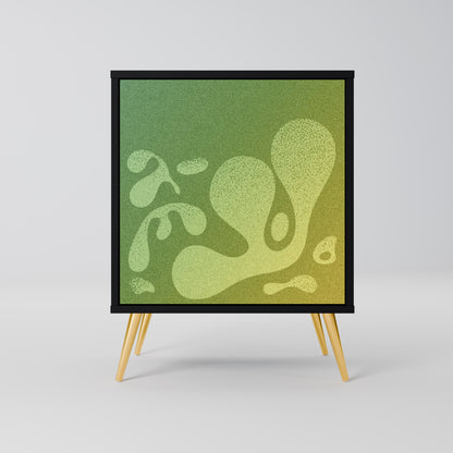 Credenza IRREGULAR BLUE a 1 anta con finitura nera