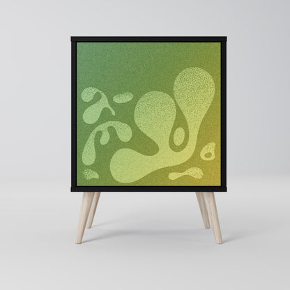 Credenza IRREGULAR BLUE a 1 anta con finitura nera