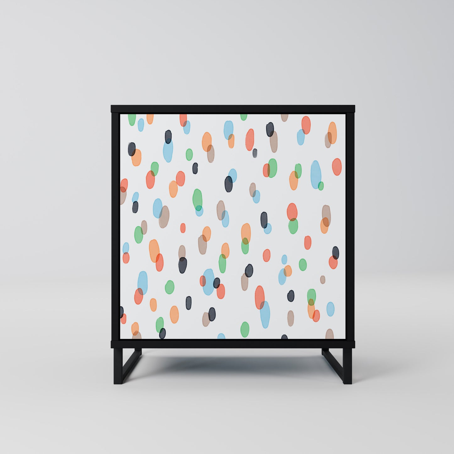 Credenza ENERGETIC SPOT a 1 anta con finitura nera