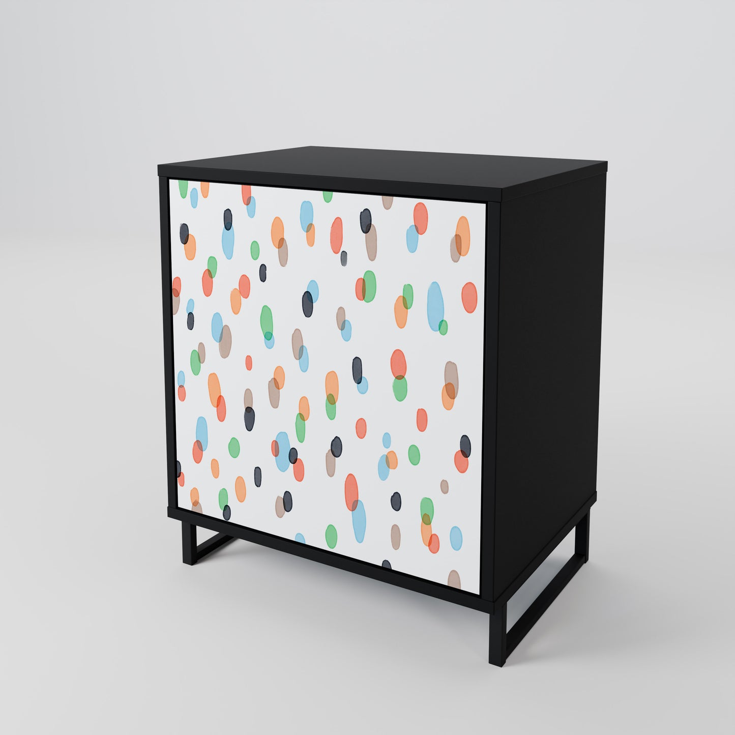 Credenza ENERGETIC SPOT a 1 anta con finitura nera
