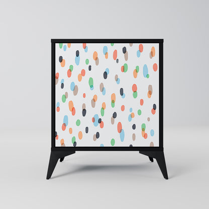 Credenza ENERGETIC SPOT a 1 anta con finitura nera