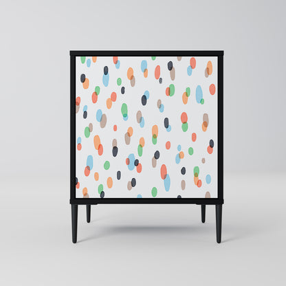 Credenza ENERGETIC SPOT a 1 anta con finitura nera