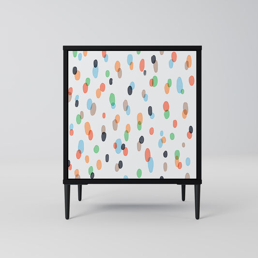 Credenza ENERGETIC SPOT a 1 anta con finitura nera