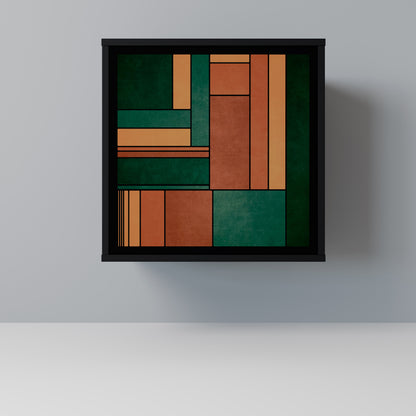 Credenza EARTHY FIGURES a 1 anta con finitura nera