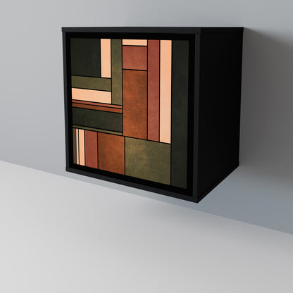 FIGURES OF NATURE Credenza a 1 anta con finitura nera