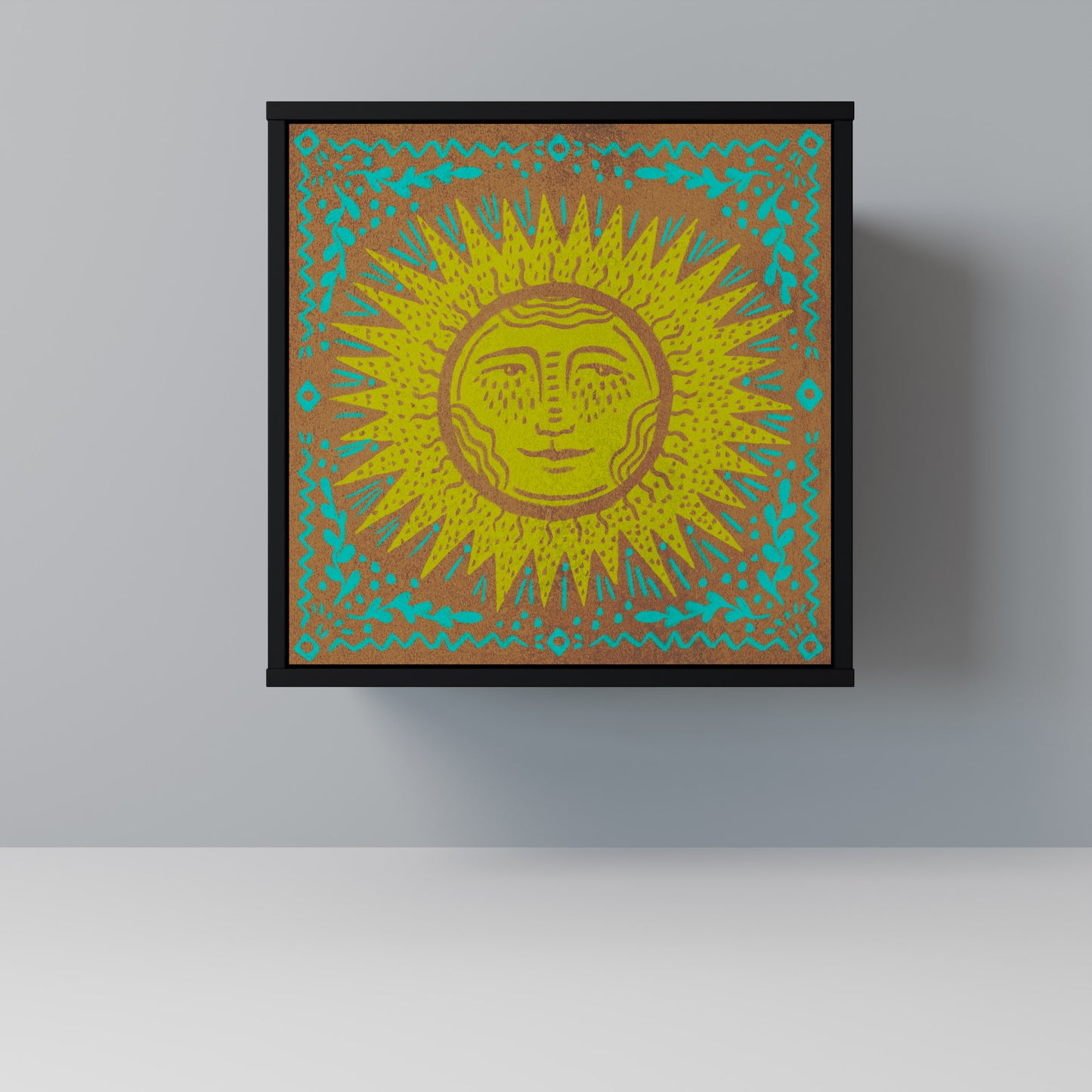 Credenza SUNSHINE EULOGY a 1 anta con finitura nera