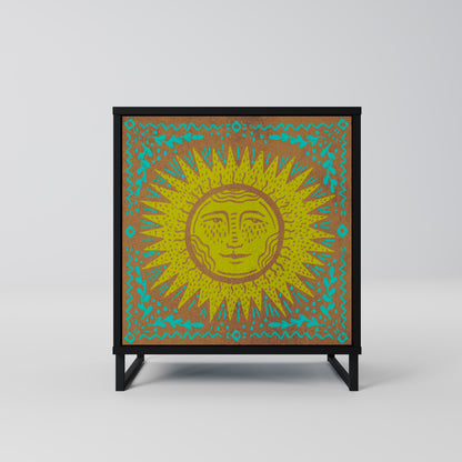 Credenza SUNSHINE EULOGY a 1 anta con finitura nera