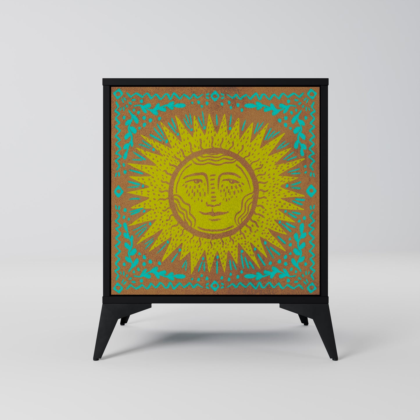 Credenza SUNSHINE EULOGY a 1 anta con finitura nera