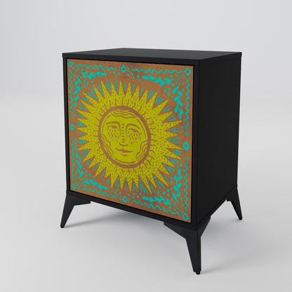 Credenza SUNSHINE EULOGY a 1 anta con finitura nera