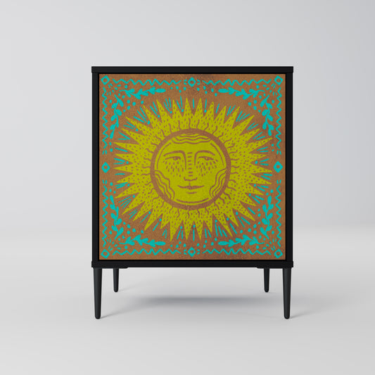 Credenza SUNSHINE EULOGY a 1 anta con finitura nera