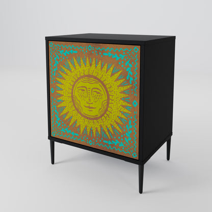 Credenza SUNSHINE EULOGY a 1 anta con finitura nera