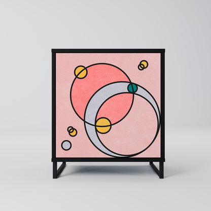 Credenza GOSSAMER ECHOES a 1 anta con finitura nera