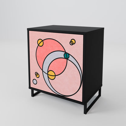 Credenza GOSSAMER ECHOES a 1 anta con finitura nera