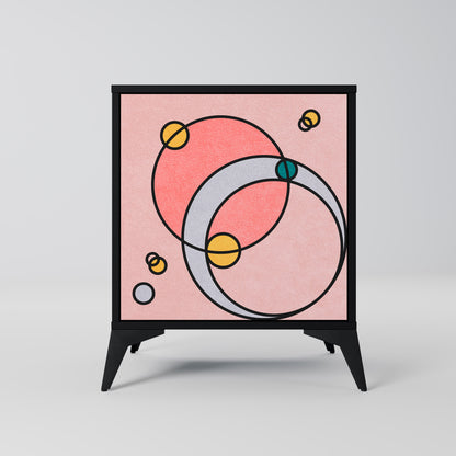 Credenza GOSSAMER ECHOES a 1 anta con finitura nera