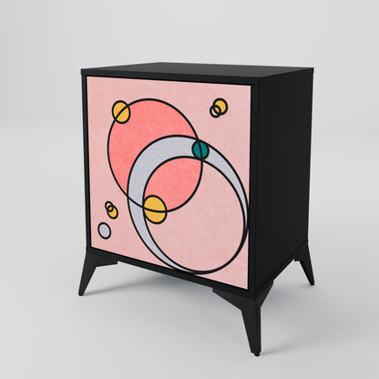 Credenza GOSSAMER ECHOES a 1 anta con finitura nera