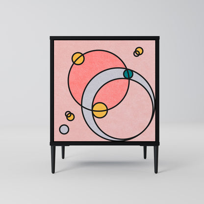 Credenza GOSSAMER ECHOES a 1 anta con finitura nera