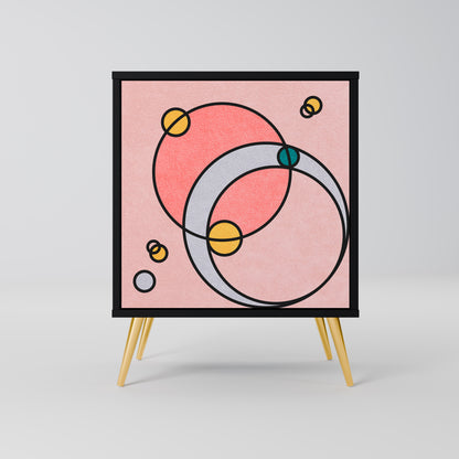 Credenza GOSSAMER ECHOES a 1 anta con finitura nera