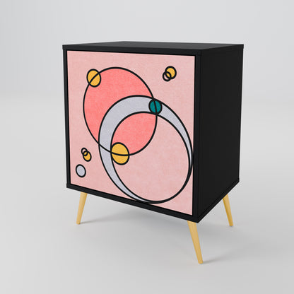 Credenza GOSSAMER ECHOES a 1 anta con finitura nera