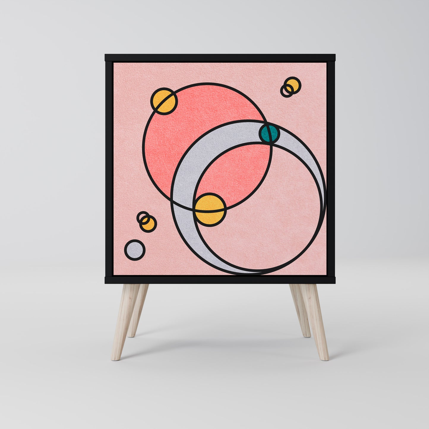 Credenza GOSSAMER ECHOES a 1 anta con finitura nera