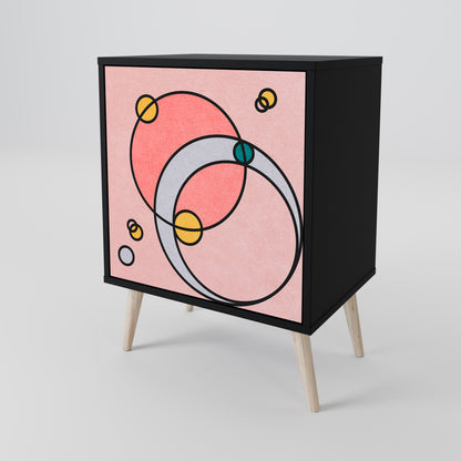 Credenza GOSSAMER ECHOES a 1 anta con finitura nera