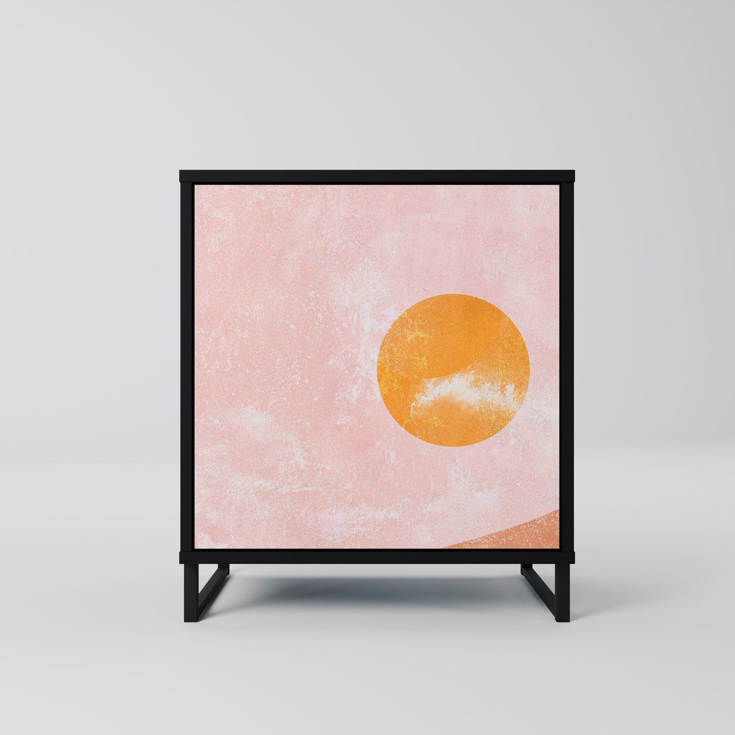 Credenza LUMINOUS SUNLIGHT a 1 anta con finitura nera