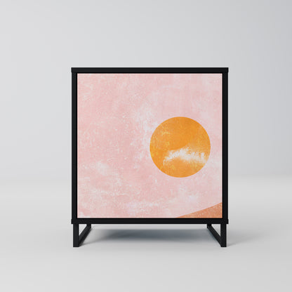 Credenza LUMINOUS SUNLIGHT a 1 anta con finitura nera