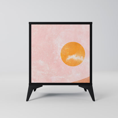 Credenza LUMINOUS SUNLIGHT a 1 anta con finitura nera