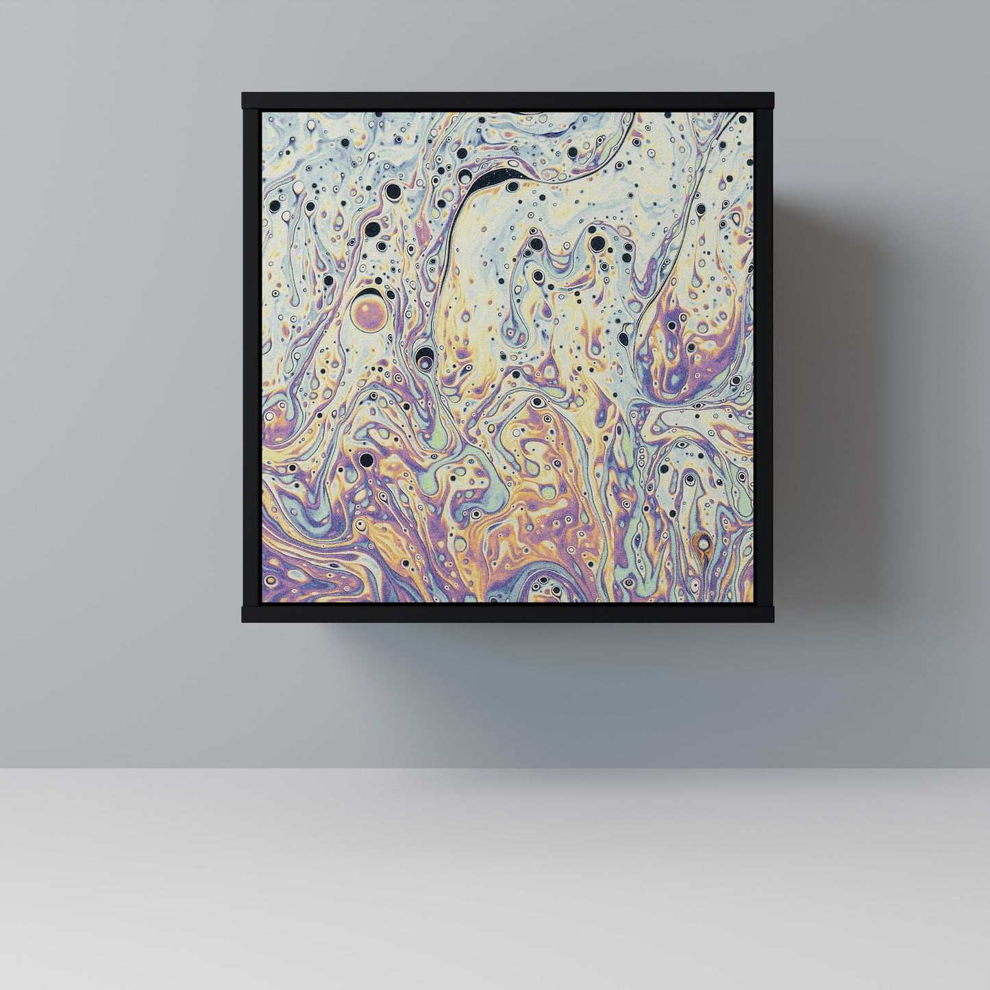 MOSAIC OF COLORS 1-Door Sideboard in Black Finish