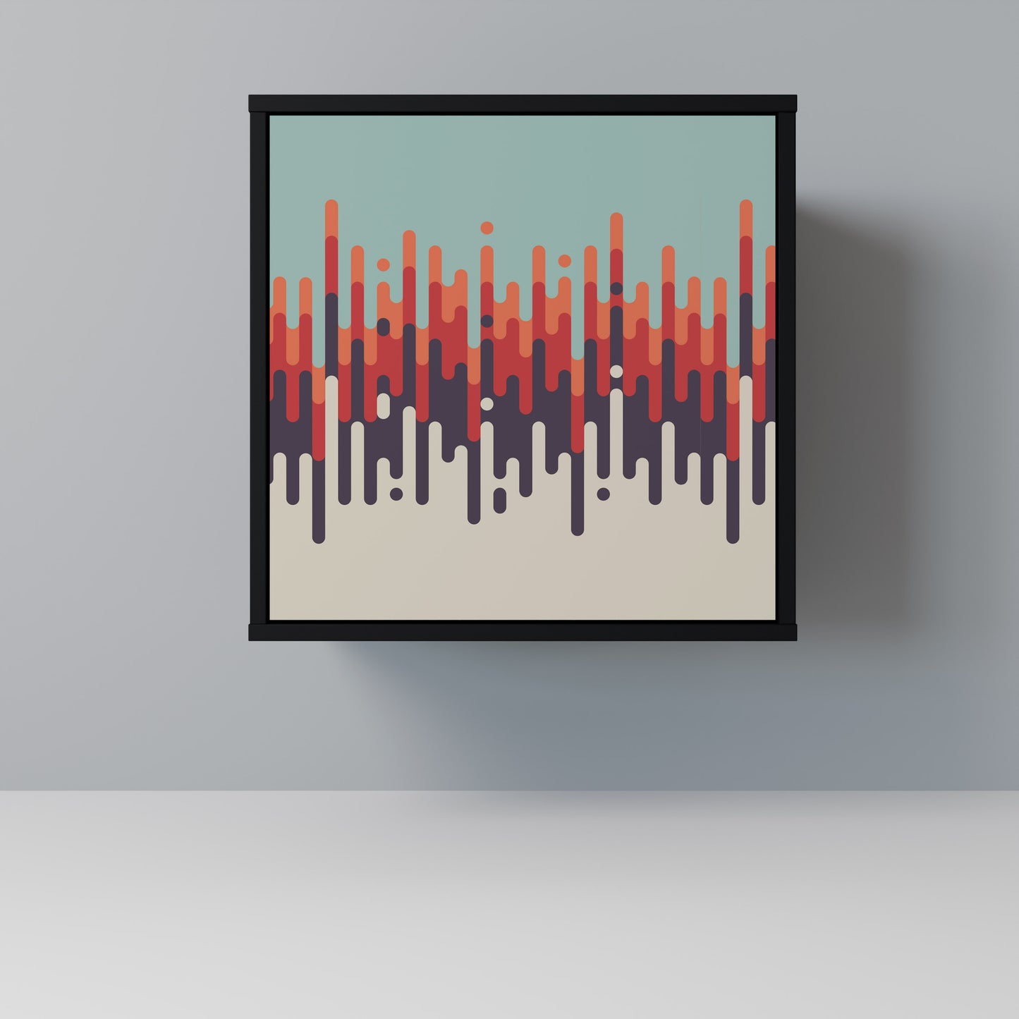 CHROMA CONTOURS 1-Door Sideboard in Black Finish