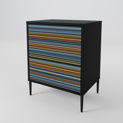 LINEOUT SPECTRUM 1-Door Sideboard in Black Finish