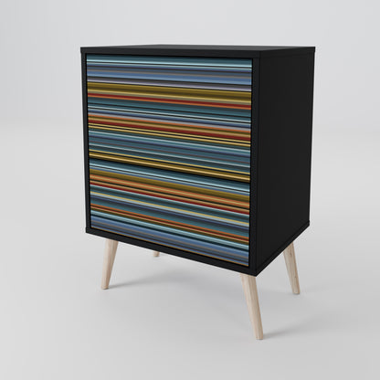 LINEOUT SPECTRUM 1-Door Sideboard in Black Finish