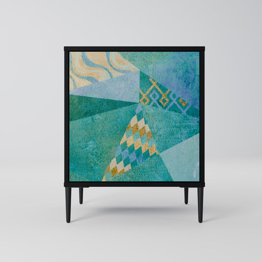 Credenza SPECTRUM SPLENDOR a 1 anta con finitura nera