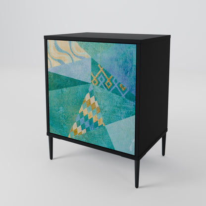 SPECTRUM SPLENDOR 1-Door Sideboard in Black Finish