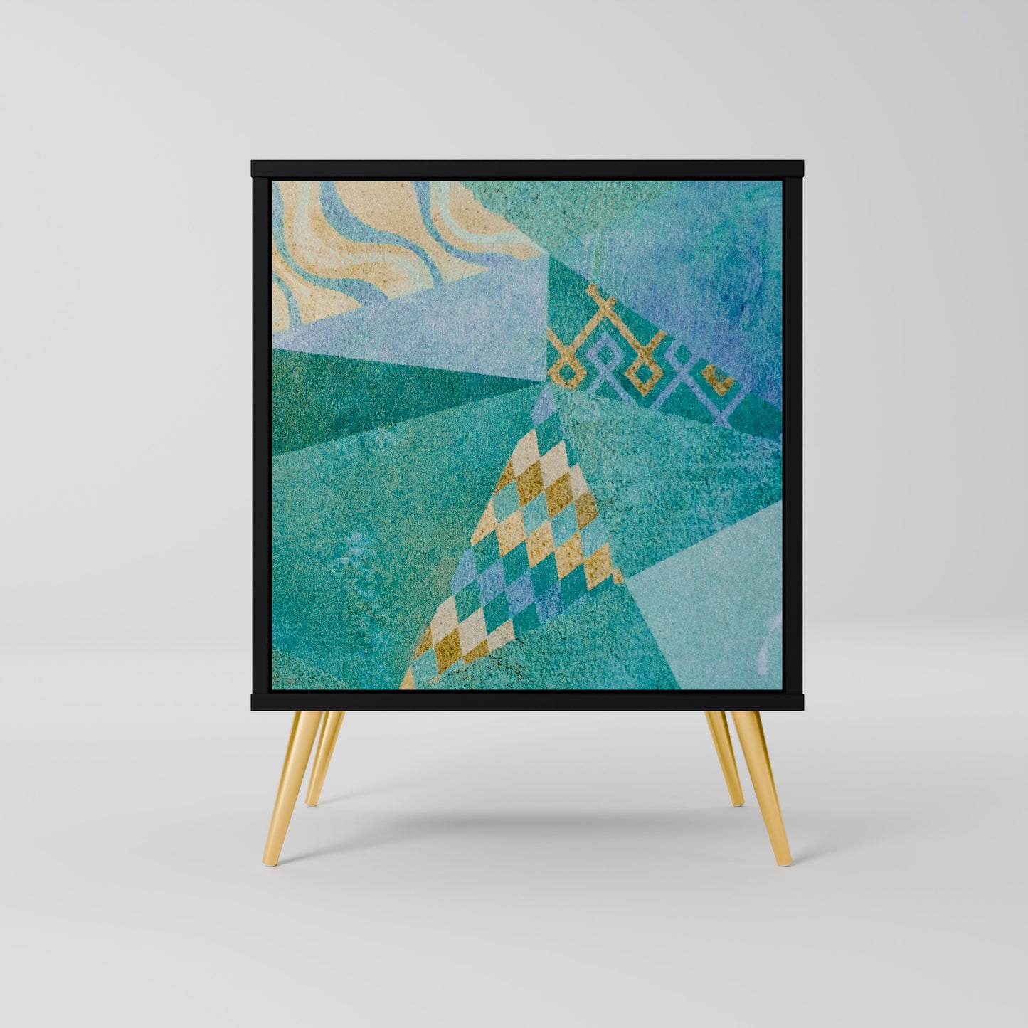 SPECTRUM SPLENDOR 1-Door Sideboard in Black Finish