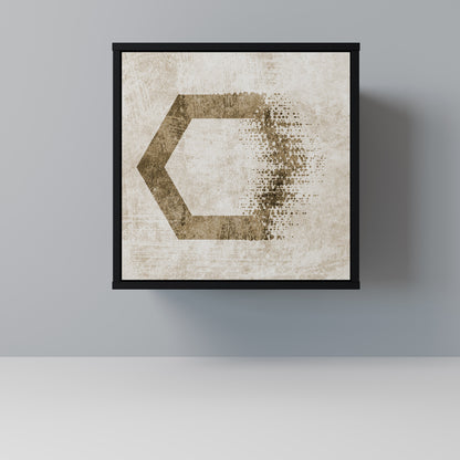 Credenza a 1 anta HEXAGONAL SHAPES in finitura nera