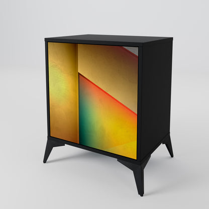 Credenza a 1 anta PIERCING SHARPNESS con finitura nera