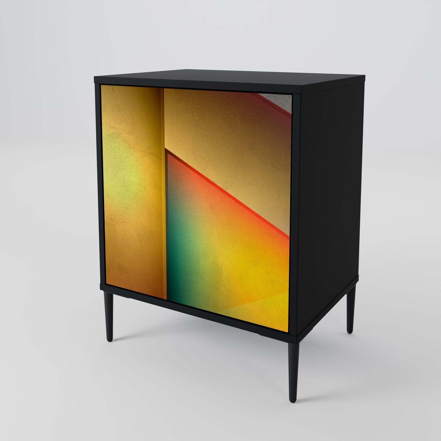 Credenza a 1 anta PIERCING SHARPNESS con finitura nera