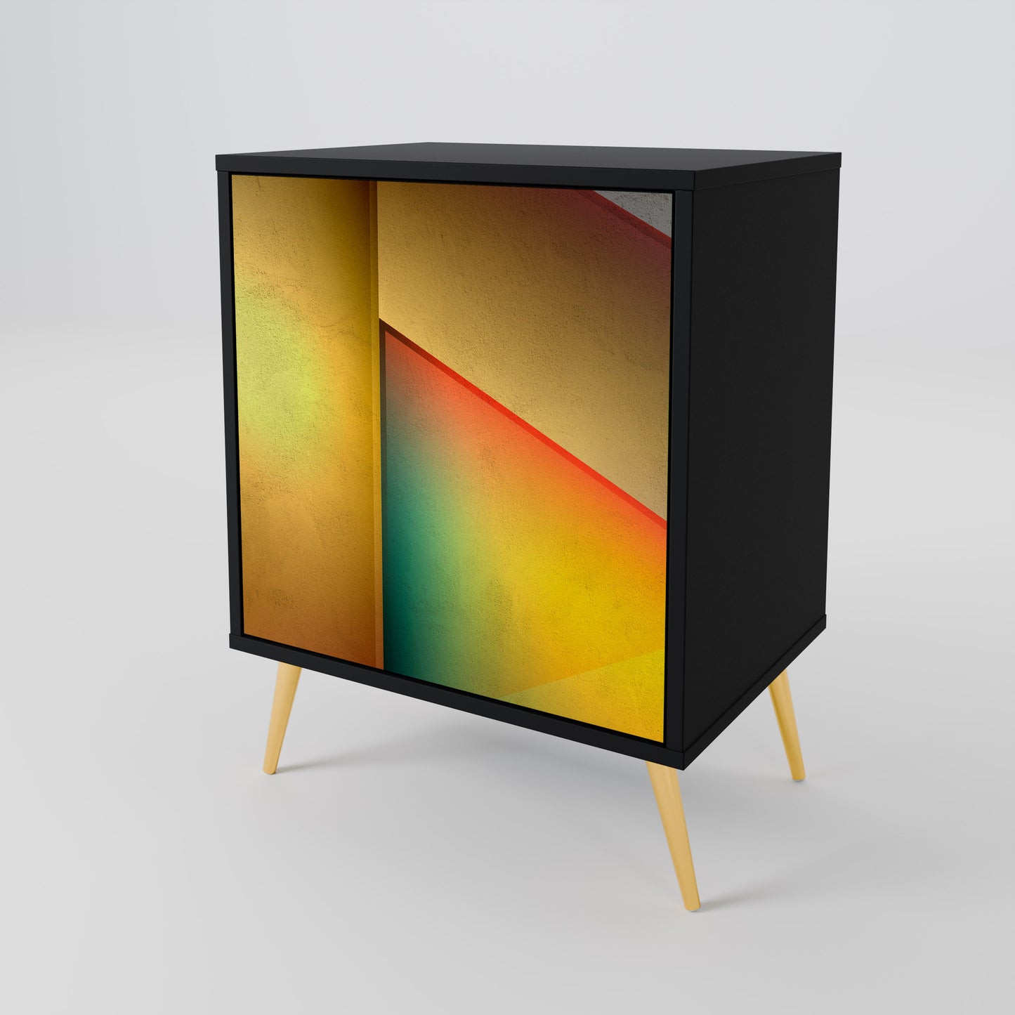 Credenza a 1 anta PIERCING SHARPNESS con finitura nera