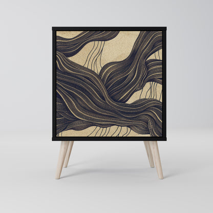 UNIFIED FRAGMENTS 1-Door Sideboard in Black Finish