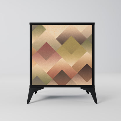 GEOMETRIC FUSION 1-Door Sideboard in Black Finish