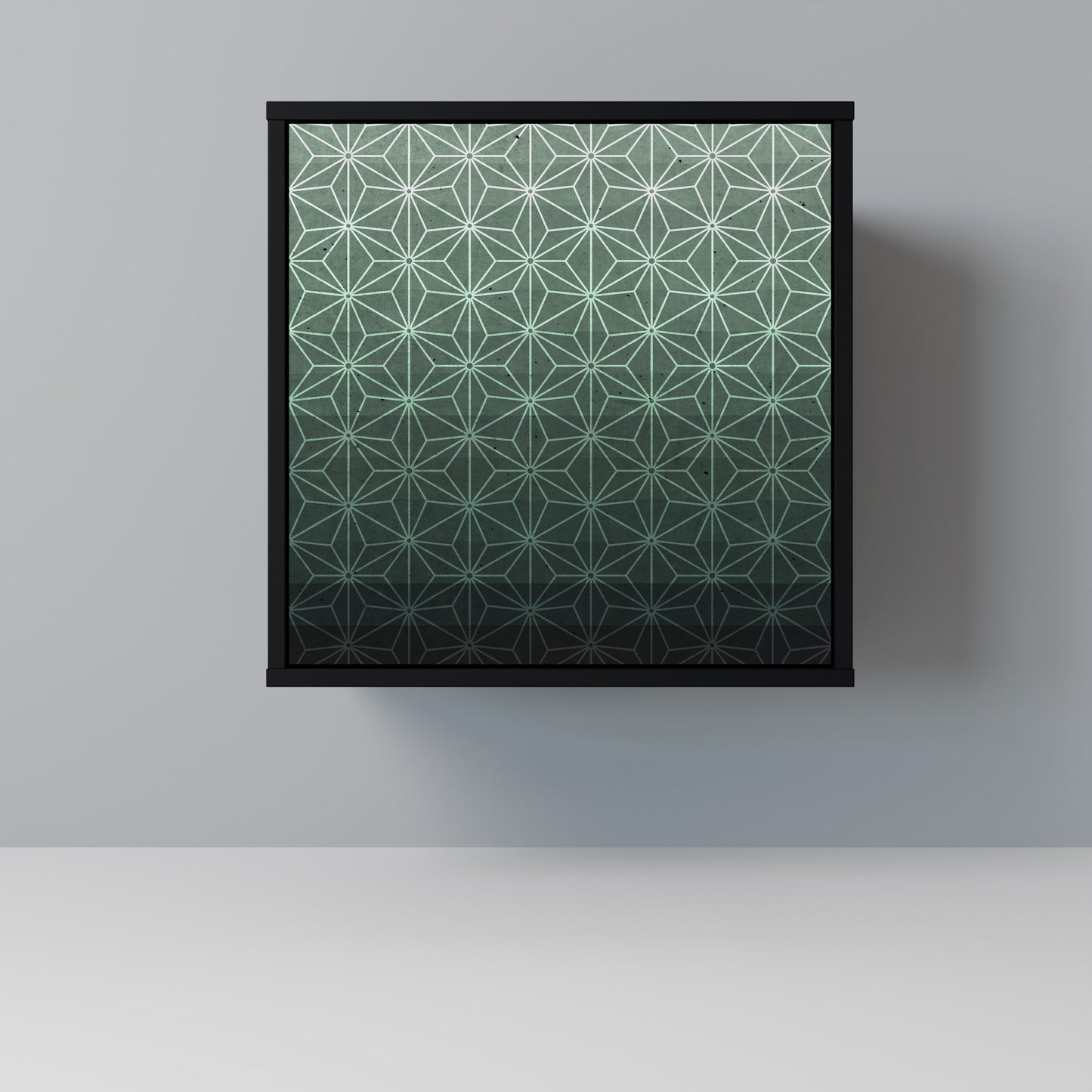 ORNAMENTAL GLIMMER 1-Door Sideboard in Black Finish