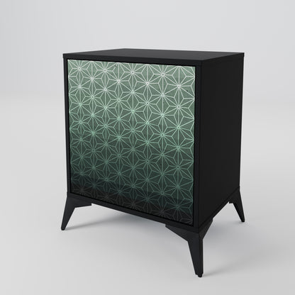 ORNAMENTAL GLIMMER 1-Door Sideboard in Black Finish