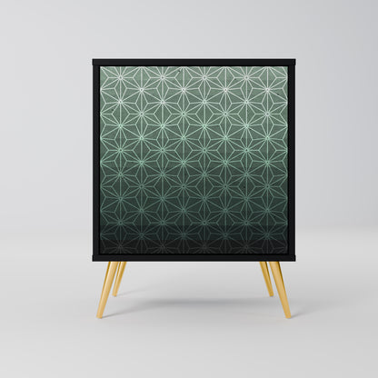 ORNAMENTAL GLIMMER 1-Door Sideboard in Black Finish