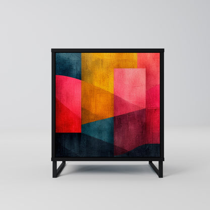 Credenza a 1 anta COLORFUL SOUNDS con finitura nera