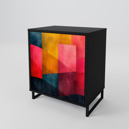 Credenza a 1 anta COLORFUL SOUNDS con finitura nera