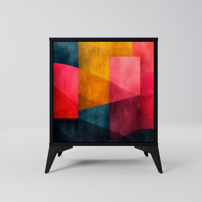 Credenza a 1 anta COLORFUL SOUNDS con finitura nera