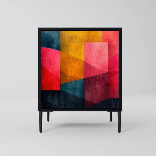 Credenza a 1 anta COLORFUL SOUNDS con finitura nera