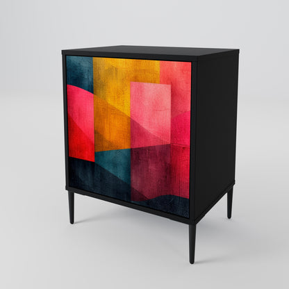 Credenza a 1 anta COLORFUL SOUNDS con finitura nera