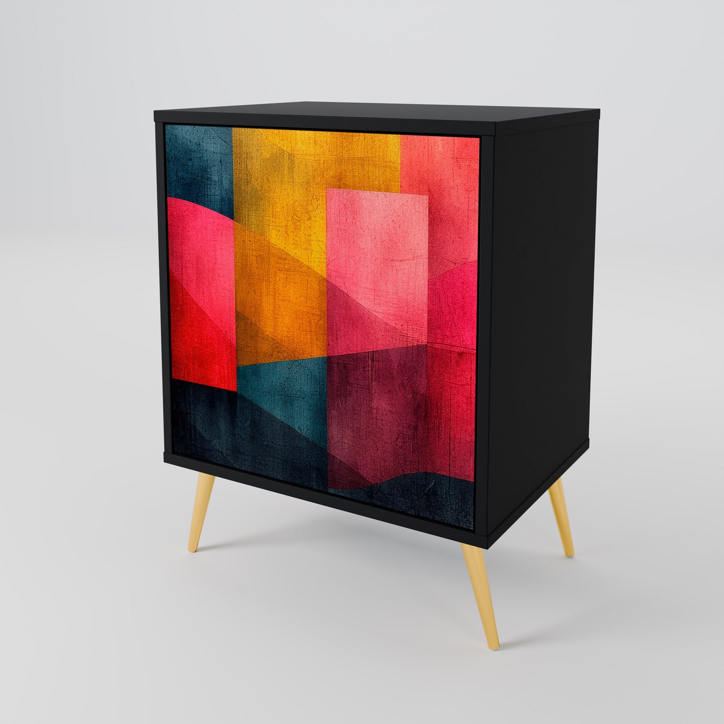 Credenza a 1 anta COLORFUL SOUNDS con finitura nera