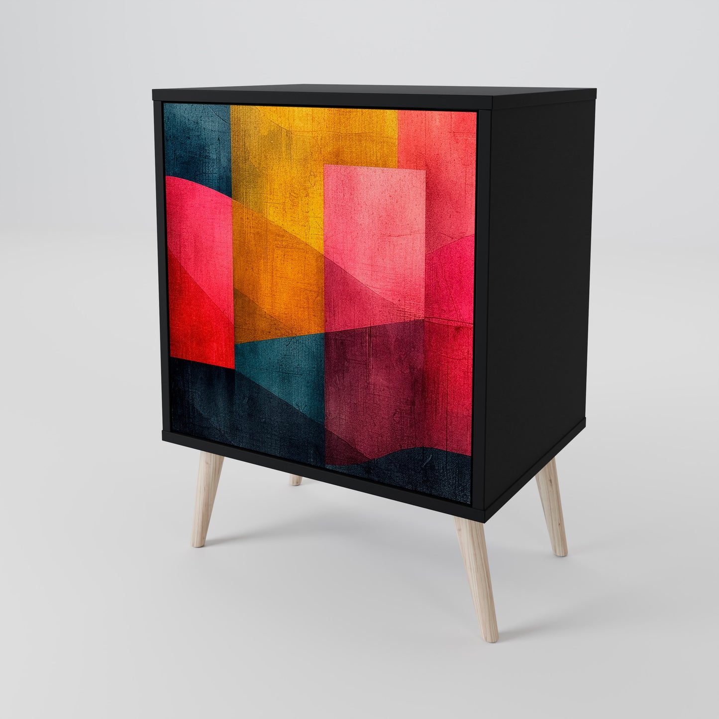 Credenza a 1 anta COLORFUL SOUNDS con finitura nera